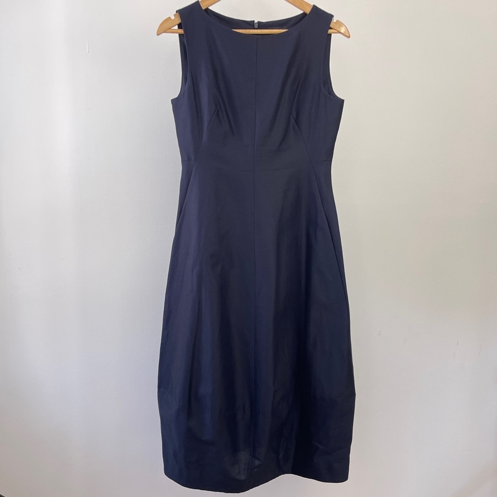 COS Navy Blue Midi Dress Size 8